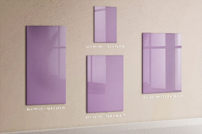 Magnetisch memobord van glas voor aan de muur Lila kleur