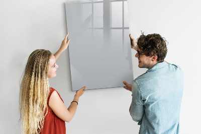 Wandbord van glas magnetisch en uitwisbaar Lichtgrijze kleur