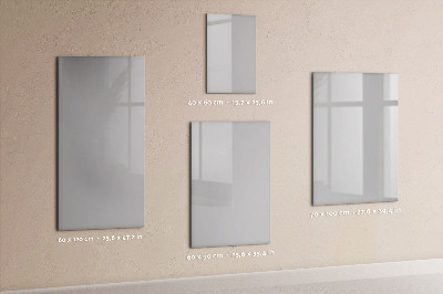 Wandbord van glas magnetisch en uitwisbaar Lichtgrijze kleur