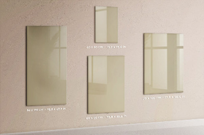 Glazen magneetbord met decoratieve print Beige kleur