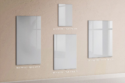 Wandbord van glas magnetisch en uitwisbaar Donkerwitte kleur