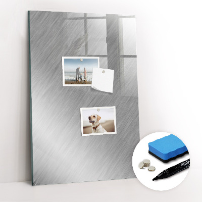 Glazen magneetbord met decoratieve print Metalen flits