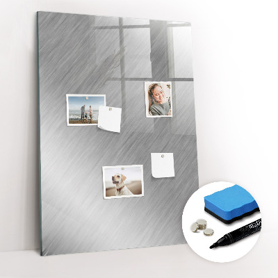 Glazen magneetbord met decoratieve print Metalen flits