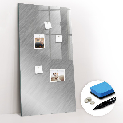 Glazen magneetbord met decoratieve print Metalen flits