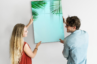 Magnetisch memobord van glas voor aan de muur Palmbladeren