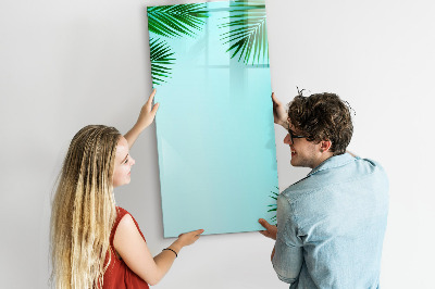 Magnetisch memobord van glas voor aan de muur Palmbladeren