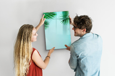 Magnetisch memobord van glas voor aan de muur Palmbladeren