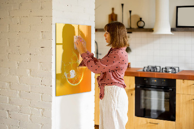 Wandbord van glas magnetisch en uitwisbaar Sinaasappelsap