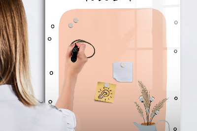 Glazen magneetbord met decoratieve print Takenlijst