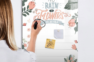 Wandbord van glas magnetisch en uitwisbaar Decoratieve lijst