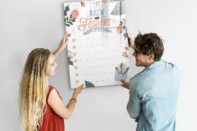 Wandbord van glas magnetisch en uitwisbaar Decoratieve lijst