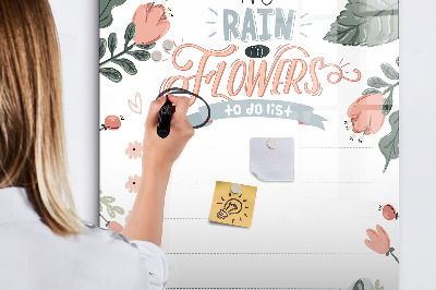 Wandbord van glas magnetisch en uitwisbaar Decoratieve lijst