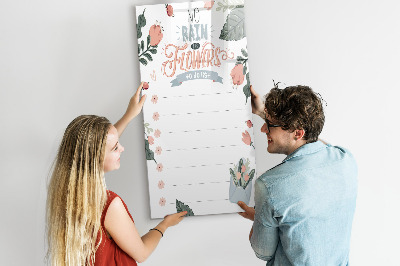 Wandbord van glas magnetisch en uitwisbaar Decoratieve lijst