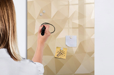 Magnetisch memobord van glas voor aan de muur Abstracte driehoeken