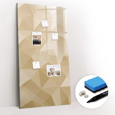 Magnetisch memobord van glas voor aan de muur Abstracte driehoeken