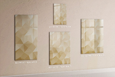 Magnetisch memobord van glas voor aan de muur Abstracte driehoeken