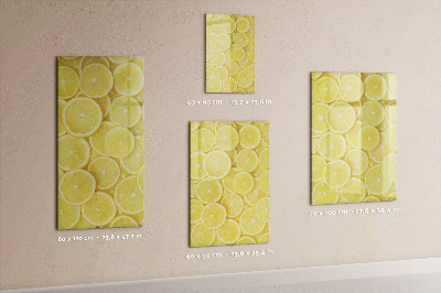 Wandbord van glas magnetisch en uitwisbaar Citroenschijfjes