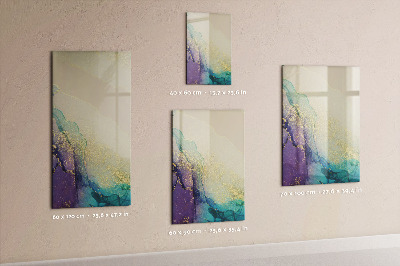 Wandbord van glas magnetisch en uitwisbaar Kleurrijk marmer