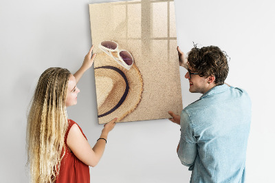 Glazen magneetbord met decoratieve print Zandbank