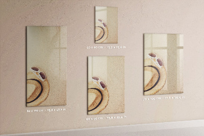 Glazen magneetbord met decoratieve print Zandbank