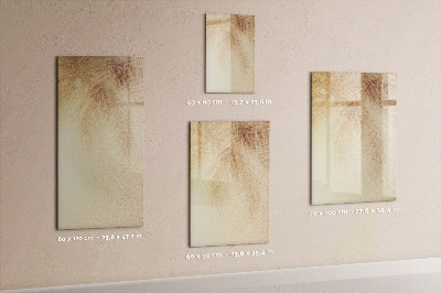 Magnetisch memobord van glas voor aan de muur De schaduw van palmbladeren