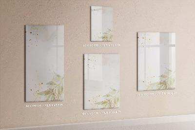 Magnetisch memobord van glas voor aan de muur Gouden groenten abstract