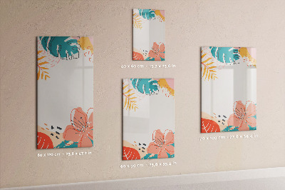 Glazen magneetbord met decoratieve print Zomerbloem