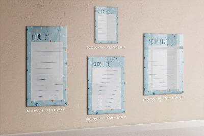 Magnetisch memobord van glas voor aan de muur Takenlijst