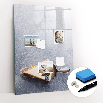 Magnetisch memobord van glas voor aan de muur Een fluitje van een cent