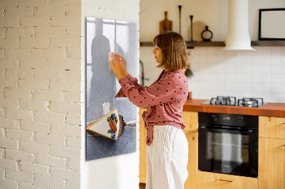 Magnetisch memobord van glas voor aan de muur Een fluitje van een cent