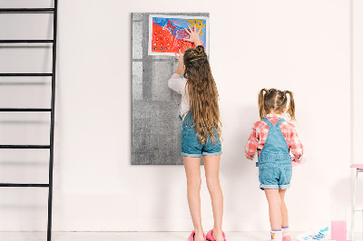 Glazen magneetbord met decoratieve print Licht beton