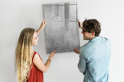 Glazen magneetbord met decoratieve print Licht beton
