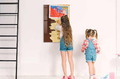 Wandbord van glas magnetisch en uitwisbaar IJs met topping