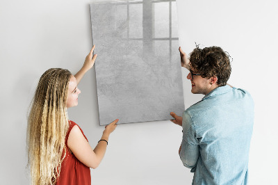 Glazen magneetbord met decoratieve print Licht beton