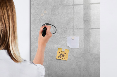 Glazen magneetbord met decoratieve print Licht beton