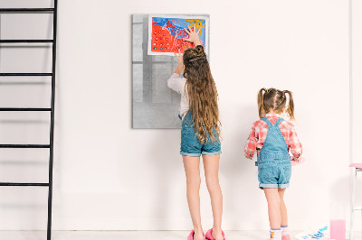 Glazen magneetbord met decoratieve print Licht beton