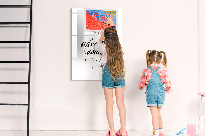 Magnetisch memobord van glas voor aan de muur Avontuur