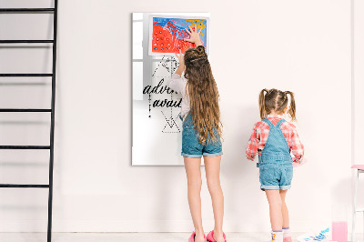 Magnetisch memobord van glas voor aan de muur Avontuur