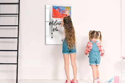 Wandbord van glas magnetisch en uitwisbaar Avontuur
