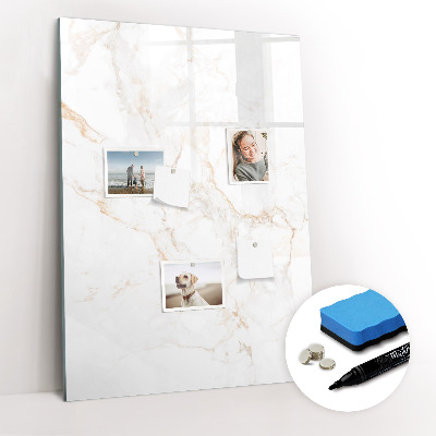 Glazen magneetbord met decoratieve print Elegant marmer