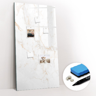 Glazen magneetbord met decoratieve print Elegant marmer