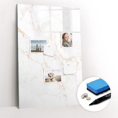 Glazen magneetbord met decoratieve print Elegant marmer