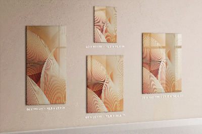 Glazen magneetbord met decoratieve print Golfabstractiepatroon