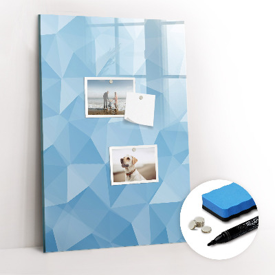 Wandbord van glas magnetisch en uitwisbaar Abstracte driehoeken