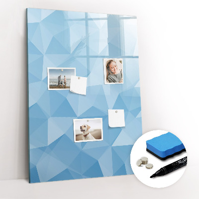 Wandbord van glas magnetisch en uitwisbaar Abstracte driehoeken