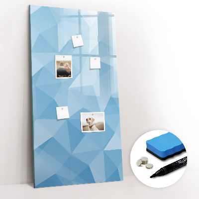Wandbord van glas magnetisch en uitwisbaar Abstracte driehoeken
