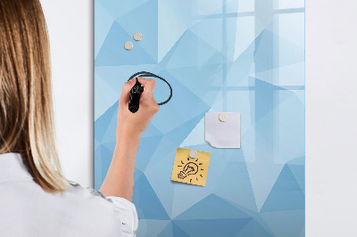 Wandbord van glas magnetisch en uitwisbaar Abstracte driehoeken