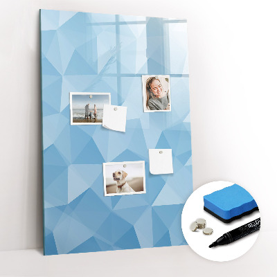 Wandbord van glas magnetisch en uitwisbaar Abstracte driehoeken
