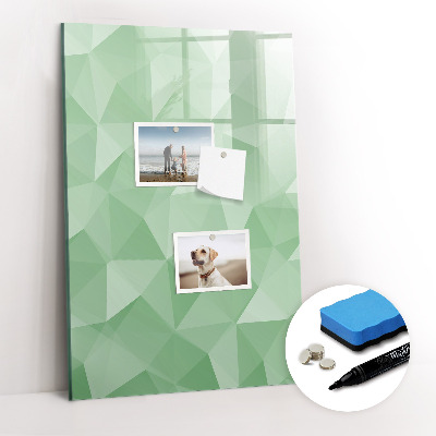 Glazen magneetbord met decoratieve print Abstracte driehoeken