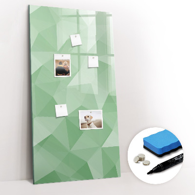 Glazen magneetbord met decoratieve print Abstracte driehoeken